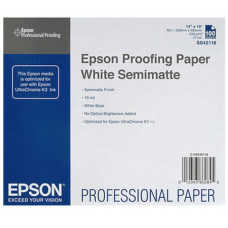 42118 Полуматовая фотобумага EPSON для цветопроб Proofing Paper White Semimatte A3+ (C13S042118)